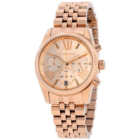 kwartshorloge mk5569 rose goudkleurig michael kors|Michael Kors Watch Lexington Chronograph 38mm Rose Gold .